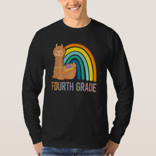 T-shirt Leopard enseignant de quatrième année Rainbow 4e a
