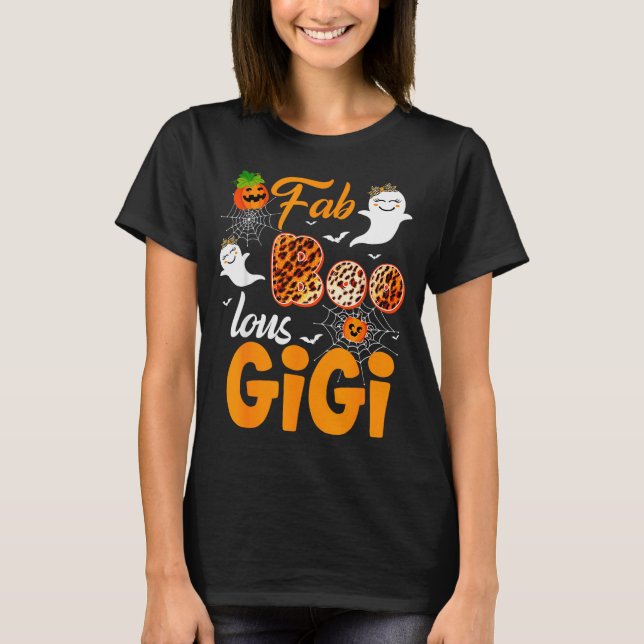 T-shirt Leopard Fab Boo Lous Gigi Soky Halloween Costume G (Devant)