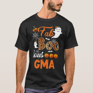 T-shirt Leopard Fab Boo Lous Gma Costume Éffrayant Hallowe