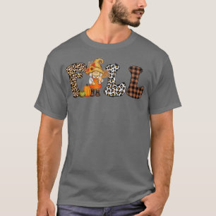 T-shirt Leopard Fall mignonne Gnomes Thanksgiving Cadeaux