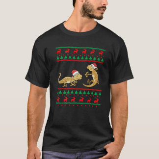 T-shirt Léopard Gecko Douille de Noël moche Lézard Drôle