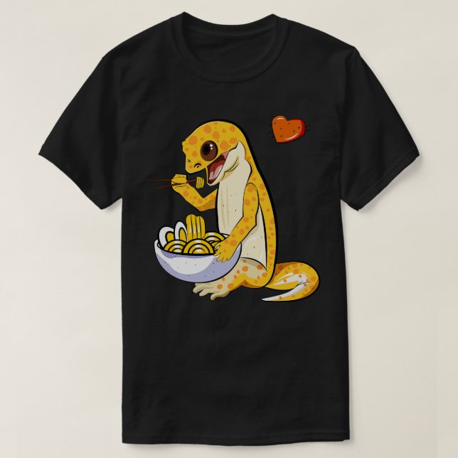 T-shirt Leopard Gecko Manger Ramen