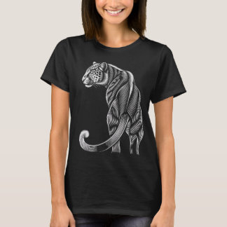 T-shirt "Leopard Grace – Artistic Line Art