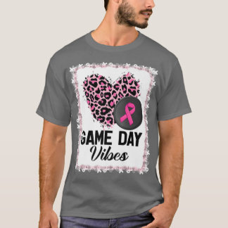 T-shirt Leopard Hockey Puck Jeu Vibes Cancer du sein Un