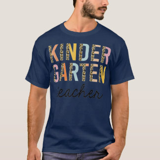 T-shirt Leopard Kindergarten Enseignant Kinder Retour à l'