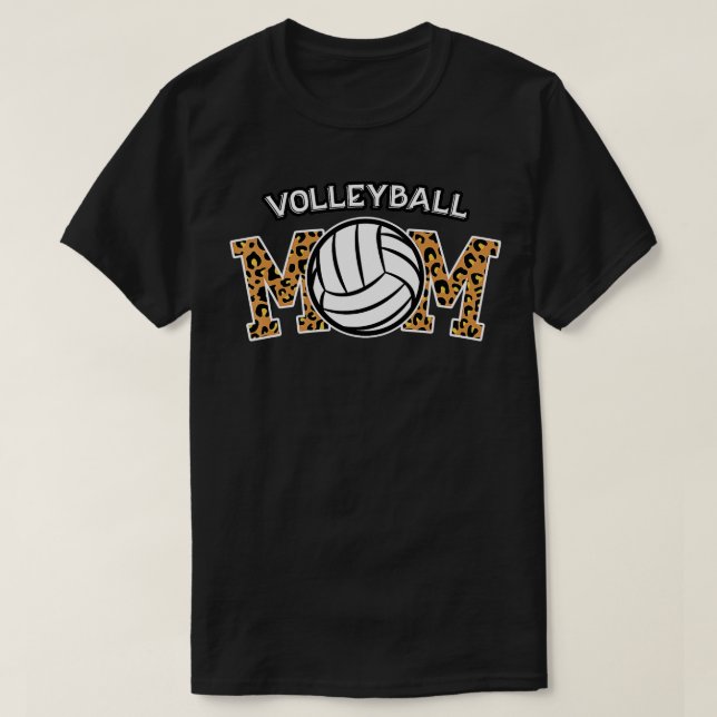 T-shirt Léopard maman de volleyball pour les mamans qui ai (Design devant)