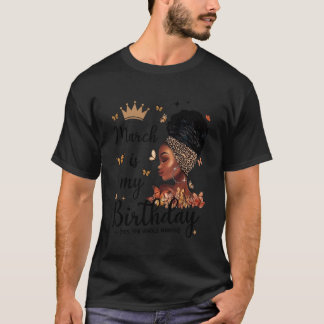 T-shirt Léopard Mars est mon anniversaire oui tout le mois