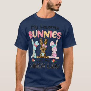 T-shirt Leopard Mes lapins Favoris Appelez-Moi Déjeuner La