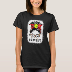 T-shirt Leopard Messy Bun Tennis Auntie Life Jour Moth