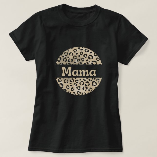 T-shirt Leopard Motif Mama (Design devant)