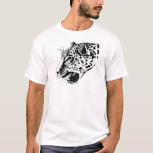 T-shirt Léopard noir et blanc