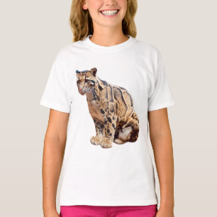 T-shirt léopard obscurci photo jungle gros animal de chat