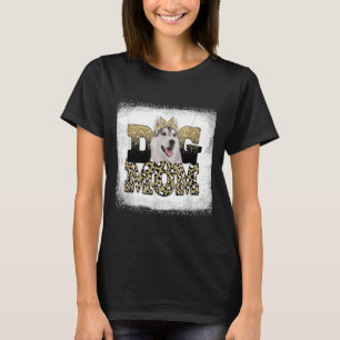 T-shirt Léopard occidental Sibérie Husky Maman Fête des mè