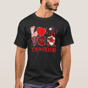 T-shirt Leopard Plaid Gnome LOVE Conseiller Funny Valentin
