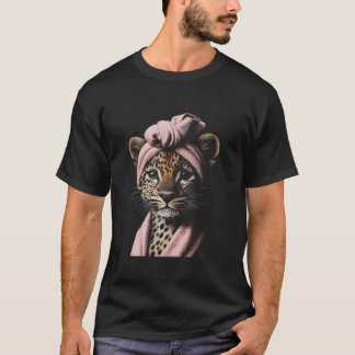 T-shirt Leopard Poster de animal mignon rose Spa Day Idée 