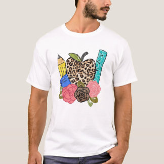 T-shirt Léopard Premier Jour D'école Drôle
