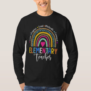 T-shirt Leopard Rainbow Enseignant Primaire De Retour À L'