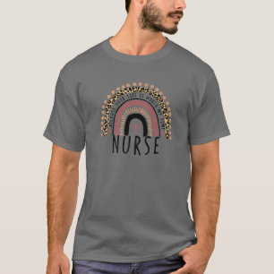 T-shirt Leopard Rainbow Nurse Parce Que Votre Vie Vaut La
