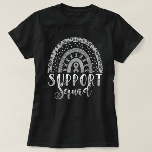T-shirt Leopard Rainbow Support Squad Cerveau Cancer