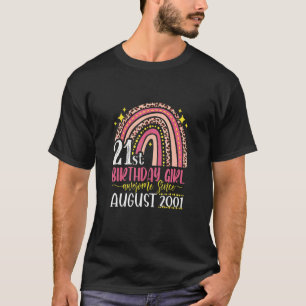 T-shirt Leopard rose Meilleur 21e anniversaire jamais Rain