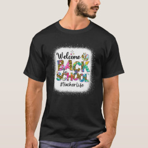 T-shirt Leopard Tie Dye Bienvenue À L'École 2022 Teache