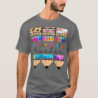 T-shirt Leopard Tie Dye Pencil Retour 