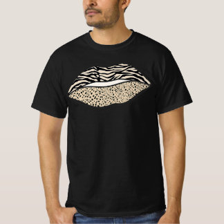 T-shirt léopard zèbre lèvres baiser | cadeau poster de ani