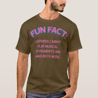 T-shirt Leopards Can't Make Rock Music Funny Animal Pun Hu