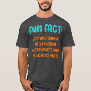 T-shirt Leopards Can't Make Rock Music Funny Animal Pun Hu
