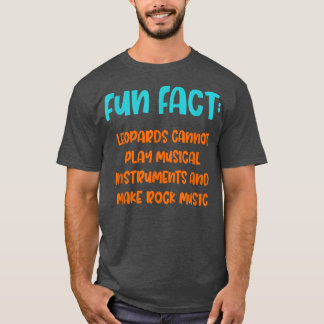T-shirt Leopards Can't Make Rock Music Funny Animal Pun Hu