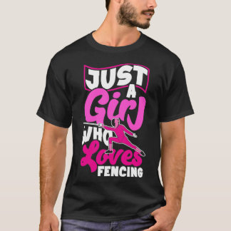 T-shirt L'Épée D'Écriture Combattant Juste Une Fille Qui A