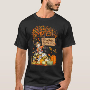 T-shirt L'Épouvantail d'automne du jardin de citrouilles d