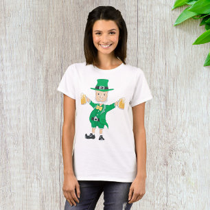 T-shirt Leprechaun Avec Bière