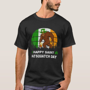 T-shirt Leprechaun Bigfoot Joyeux Saint Patsquatch Day Pat