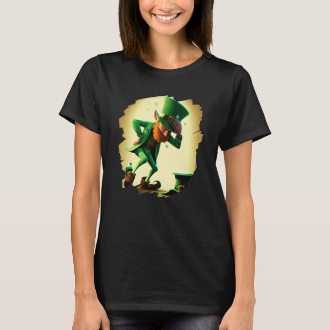 T-shirt Leprechaun Dabbing Dancing Dance St Patricks Day   (Devant)