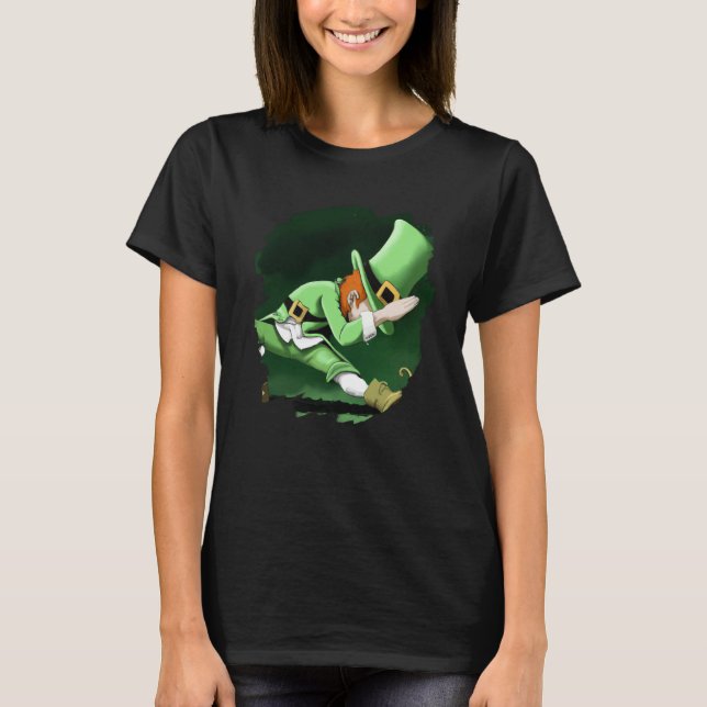 T-shirt Leprechaun Dabbing Dancing Dance St Patricks Day   (Devant)