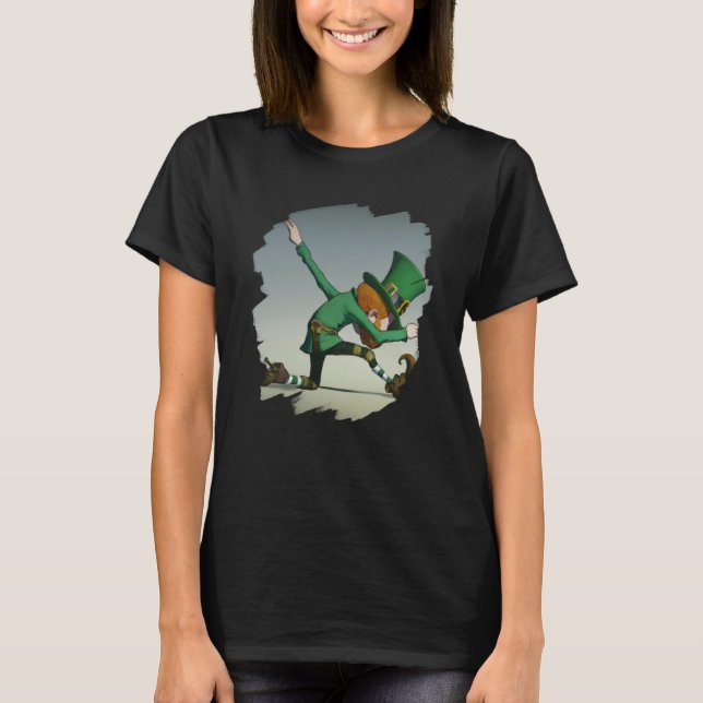 T-shirt Leprechaun Dabbing Dancing Dance St Patricks Day   (Devant)