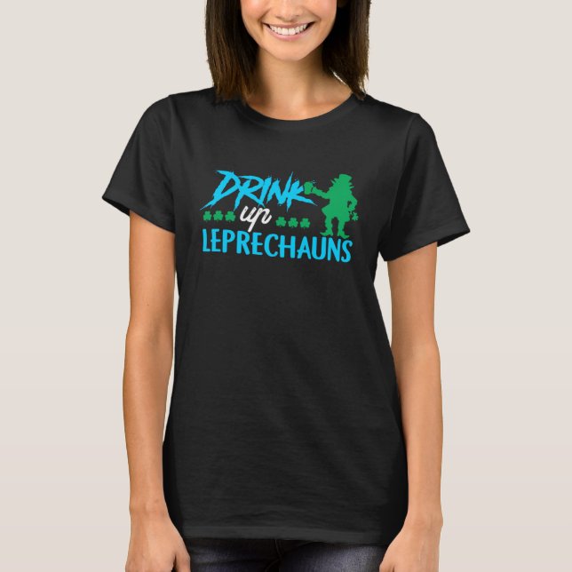 T-shirt Leprechaun Drinking Irish St Patricks Day  Drinkin (Devant)