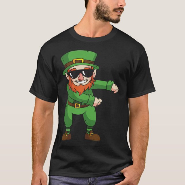 T-shirt Leprechaun Floss Dance  St Patrick Day (Devant)