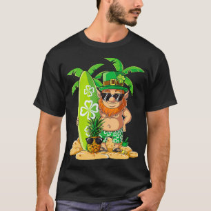 T-shirt Leprechaun Hawaiian Surfing Jour de la Saint Patri