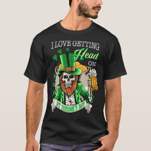 T-shirt Leprechaun I Love Se Diriger Sur Bière St Patrick