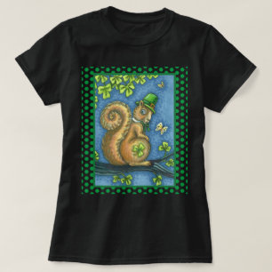 T-shirt LEPRECHAUN IRISH SQUIRREL, ST. JOUR DE PATRICK Luc