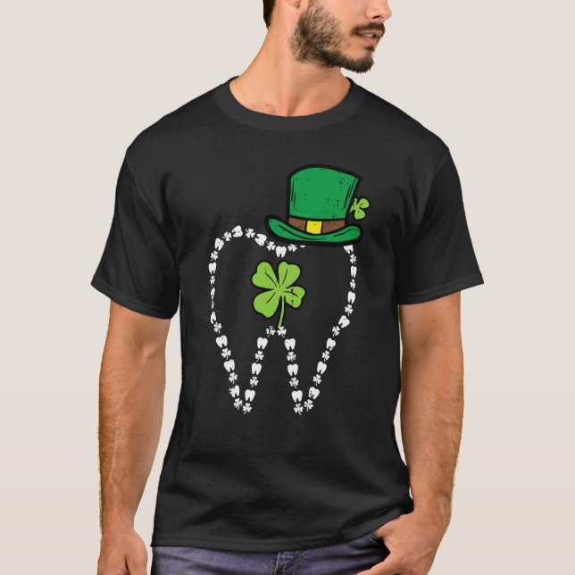 T-shirt Leprechaun Tooth Shamrock St Patrick Day Dentist D (Devant)