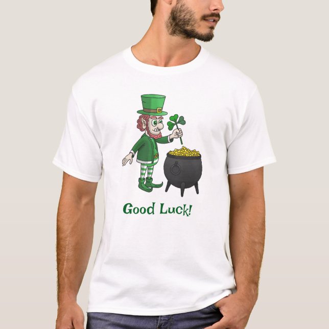 T-shirt Leprechauns Good Luck (Devant)