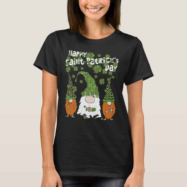 T-shirt Leprechauns Leopard Shamrock Happy St Patricks Day (Devant)
