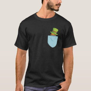 T-shirt Leprechoun Se Cachant Dans La Poche, Saint Patrick