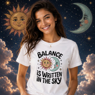 T-shirt L'équilibre est écrit dans le ciel Soleil Lunaire