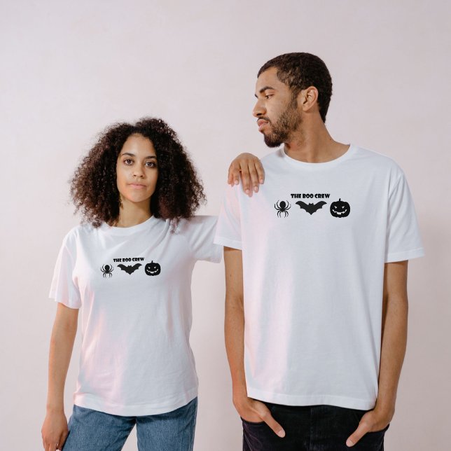 T-shirt L'équipage du Boo - Araignée, Jack-o-lanterne, cha (Créateur téléchargé)