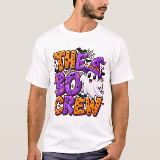 T-shirt L'équipe Boo Mignonne Sorcière Fantôme Halloween