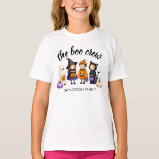 T-shirt L'équipe de Boo Halloween Famille Personnalisée Fi